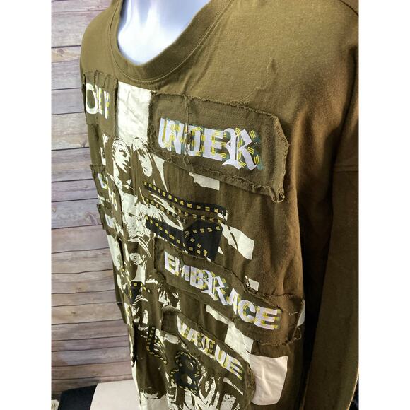 Black Label Premium Affliction 4XL L/S shirt embordered Life Death Patches - Picture 6 of 15